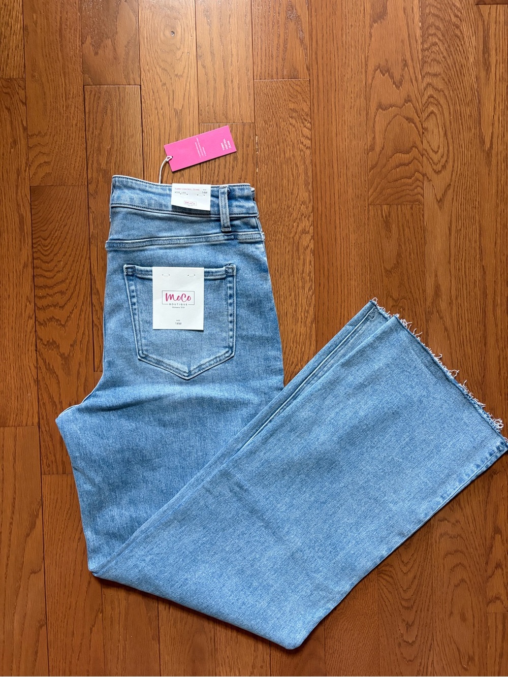 MoCo Boutique Wide Leg Tummy Control Jeans Size 14W